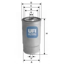 UFI Üzemanyagszűrő 24.460.00 autóalkatrész