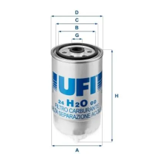 UFI Üzemanyagszűrő 24.H2O.00 autóalkatrész