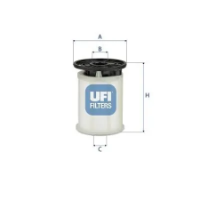 UFI Üzemanyagszűrő 26.H2O.06 autóalkatrész