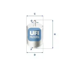 UFI Üzemanyagszűrő 31.760.00 autóalkatrész