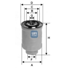 UFI Üzemanyagszűrő UFI 24.366.00 üzemanyagszűrő