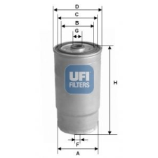 UFI Üzemanyagszűrő UFI 24.379.01 üzemanyagszűrő