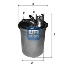 UFI Üzemanyagszűrő UFI 24.451.00 üzemanyagszűrő