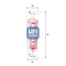 UFI Üzemanyagszűrő UFI 31.015.00 üzemanyagszűrő