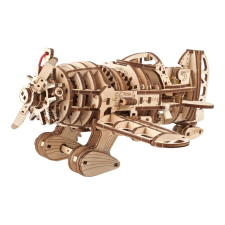 Ugears 3D Fa Mechanikus Puzzle - Mad Hornet Repülőgép puzzle, kirakós