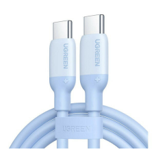 UGREEN 15279 USB-C / USB-C töltő- és adatkábel 1m, kék kábel és adapter