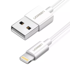 uGreen 20728 USB-A apa 2.0 - Lightning apa Adat és töltőkábel - Fehér (1m) kábel és adapter