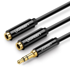 uGreen 3,5 mm-es apa 2 anya audio kábel fekete kábel és adapter