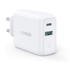 uGreen 60468 mobiltelefon töltő Táblagép, Telefon, Univerzális Fehér AC Gyorstöltés Beltéri (60468)