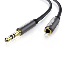 uGreen AV118 3,5 mm-es jack AUX audio hosszabbító kábel 5 m (fekete) kábel