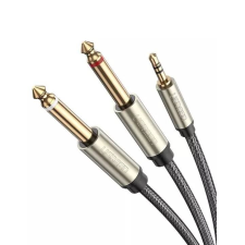 uGreen AV126 TRS, 3.5mm- 2x TS kábel, 1m, szürke (10613) (UG10613) kábel és adapter