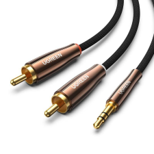 uGreen AV170 kábel 2x RCA (Cinch) jack 3,5 mm, 1 m (fekete) kábel és adapter