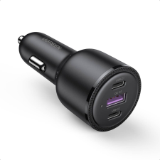 uGreen car charger 20467B 2x USB-C + USB, 69W (black) (UGR1195BLK) mobiltelefon kellék