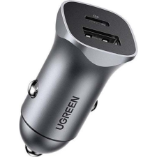 uGreen CD130 Autós USB-A + USB-C töltő (22.5W) (UGR1206GRY) mobiltelefon kellék