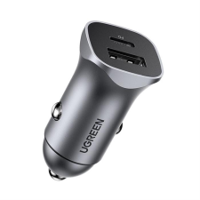 uGreen CD130 Dual Ports autós töltő (USB A + PD) szürke mobiltelefon kellék