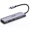 uGreen CM195 6 az 1-ben adapter USB-C hub, 2x USB 3.0, HDMI, SD, microSD, 100W, szürke (70411) (UG70411)