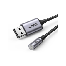 uGreen CM477 USB-mini Jack 3.5 mm AUX audioadapter szürke (30757) mobiltelefon kellék