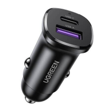uGreen EC305 USB-A + USB-C autós töltő fekete (25845) (25845) mobiltelefon kellék
