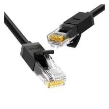 uGreen Ethernet hálózati patchkábel RJ45 Cat 6 UTP 1000Mbps, 2m, fekete kábel és adapter