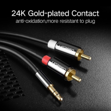 uGreen Jack 3,5 mm M - 2 RCA M 2m kábel kábel és adapter