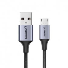 uGreen kábel USB / Micro USB 2.4A 2m, szürke kábel és adapter