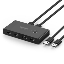 uGreen KVM USB kapcsoló 2x4 USB 3.0 (fekete) kábel és adapter