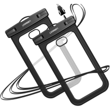 uGreen LP186 vízálló tok telefonhoz, okostelefonhoz (átlátszó fekete) tok és táska