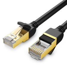 uGreen NW107 Ethernet RJ45 hálózati kábel, Cat.7, STP, 2m (fekete) kábel és adapter