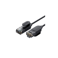 uGreen NW122 Ethernet RJ45, Cat.6A, UTP hálózati kábel, 1m (fekete) kábel és adapter