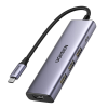 uGreen Revodok CM511 dokkoló USB-C - 3x USB, HDMI, USB-C, HDMI 4K 30Hz, PD 100W (szürke)