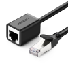 uGreen RJ45 Ethernet hálózati kábel hosszabbító fém dugóval  Cat. 6 2m fekete (11281) (UG11281)