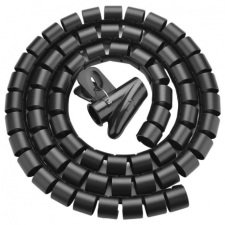 uGreen Spiral Tube kábel organizáló 5m, fekete kábel és adapter