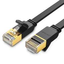 uGreen STP CAT7 Lapos patch kábel 10m - Fekete (11265B) kábel és adapter