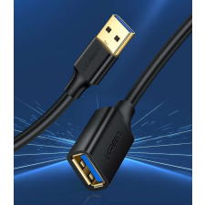 uGreen US129 adatkábel, USB 3.0, USB / USB, 2m, Fekete kábel és adapter