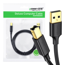 uGreen US135 USB 2.0 A-B nyomtatókábel, aranyozott, 5 m (fekete) kábel és adapter