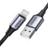 uGreen US199 USB-A – Lightning kábel 2.4A 1m fekete (60156) (60156)