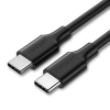 uGreen US286 USB-C apa - USB-C 2.0 apa Adat és töltő kábel - Fekete (3m) (60788)