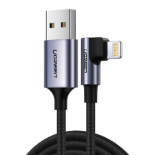 uGreen US299 USB Lightning hajlított kábel, MFi, 1m (fekete) kábel és adapter