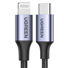 uGreen US304 USB-C - Lightning kábel, PD, 3A 2m, fekete (60761) (60761) kábel és adapter