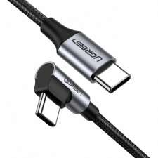 uGreen USB-C-USB-C kábel, ferde UGREEN QC 3.0 PD 3A 60W 1m (fekete) kábel és adapter
