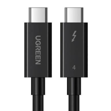 uGreen USB-C–USB-C kábel UGREEN US501, Gen3, 100 W, 4K, 0,8 m (fekete) kábel és adapter