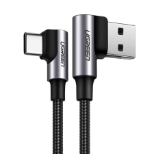 uGreen USB-USB-C kábel, ferde UGREEN US176, 3A, 2m (fekete) kábel és adapter
