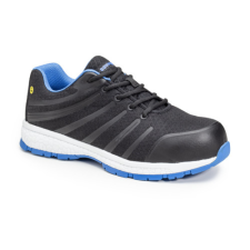  ÚJ! GALAXITE S1P SRC ESD FEKETE/KÉK SPORT VÉDŐCIPŐ_48 munkavédelmi cipő