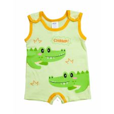 Ujjatlan kisfiú napozó pamut anyagból Krokodil mintával kombidressz, body