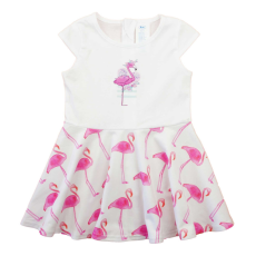  Ujjatlan pamut kislány ruha, flamingó mintával
