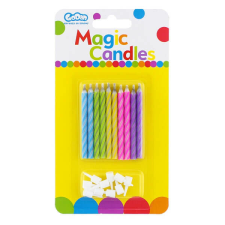  Újragyulladó gyertya - színes - 10 darab party kellék
