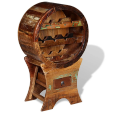  újrahasznosított fa bortartó állvány 10 palackhoz bútor