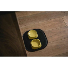  Újrahasznosított műanyag kisállat etetőtál, 200 ml, sárga, 13x13x3,6 cm, MCT-PS308 kutyatál