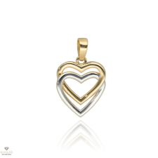 Újvilág Kollekció Arany dupla szív medál - OA-K577-YW_KT medál