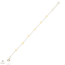 Újvilág Kollekció Arany szív karlánc 19 cm - 07S118-24 karkötő